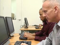 Adult Training - Caucasian Man Stock Footage