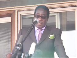 Mugabe return from UN, comments on land reform, MBeki News Clip
