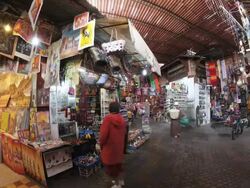 MS T/L View of market place / Marrakech, Morocco Stock Footage