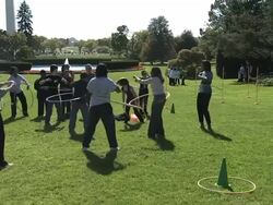 Michelle Obama spinning hula hoops News Clip