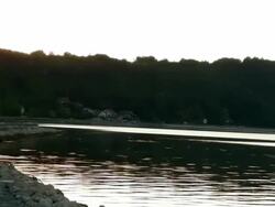 Danube river at Dusk Stock Footage