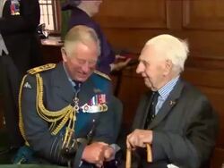 Prince Charles and Camilla Duchess of Cornwall joined veterans at a service of thanksgiving at London's Westminster Abbey. News Clip