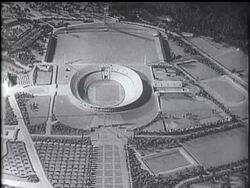 Germany - 1936 Olympic Stadium. News Clip