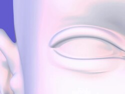 Woman Eyes with Red Paint (3 versions) Stock Footage