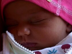 Sweet baby girl during her nap Stock Footage