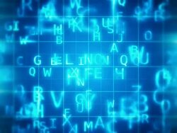 Flying letters, code, text Stock Footage