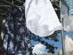 clothes on a clothesline Stock Footage