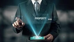 Reliability Success Concept Businessman using digital tablet technology futuristic background Stock Footage