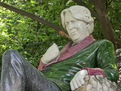 CU Oscar wilde statue / Dublin, County Dublin, Ireland  Stock Footage
