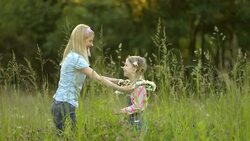 MS Mother And Daughter Bonding Together Stock Footage