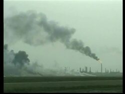 Blaze outside one of Iraq's main refineries News Clip