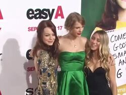 Emma Stone, Taylor Swift at the 'Easy A' Premiere at Los Angeles CA. (Footage by WireImage Video/GettyImages) Stock Footage