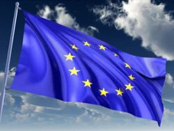 Flag of European Union Stock Footage