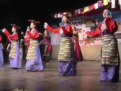 MS Traditional international dancing AUDIO / Dharamsala, Himachal Pradesh, India Stock Footage