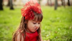 Girl eating apple Stock Footage
