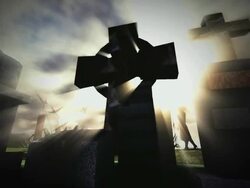 Spooky cemetery Stock Footage