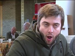 German and English fans have breakfast before match News Clip
