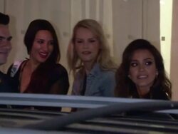 Jessica Alba & Cash Warren depart the Mondrian Hotel in Los Angeles - Celebrity Sightings in Los Angeles Stock Footage