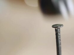 Hammer hitting a nail Stock Footage