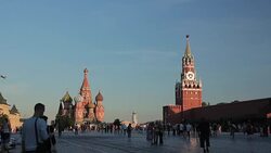 Red square at sunset, Moscow Stock Footage
