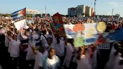 CLEAN: Cuba holds May Day rallies ahead of massive job cuts News Clip
