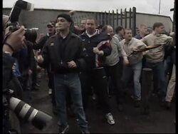 N. IRELAND: CATHOLICS PROTEST AGAINST ORANGE ORDER MARCH News Clip