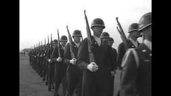 UN forces in military parade at Haneda Airfield in Tokyo News Clip