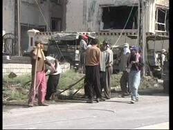 Maintenance workers restoring power cut off by attack on villa News Clip