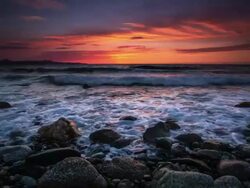 Sunset Coast Stock Footage