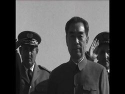 SYND 28 12 63 PRIME MINISTER OF THE PEOPLE'S REPUBLIC OF CHINA ZHOU ENLAI ARRIVES TO RABAT News Clip