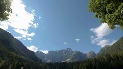 TD Permanent glacial lake below the Julian Alps Stock Footage