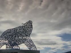 A structure forming a polar bear Stock Footage