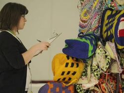 Artist Nick Cave installation at Denver Art Museum Stock Footage