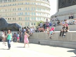 Trafalgar Square, Olympic London General Views on July 21, 2012 in London, England (Footage by Getty Images) Stock Footage