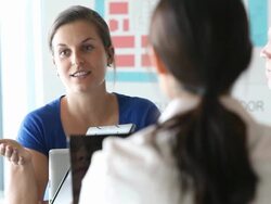 Start up business in raw space Stock Footage