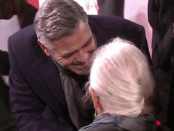 George Clooney Talking with Anne Olivier Bell News Clip
