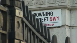 Downing Street Gates and Street Sign - Stock Shots News Clip