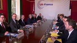 CLEAN : UK France summit with May and Macron starts (2) News Clip