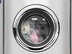 Washing Machine part 3, wash and sound, prog. frames Stock Footage