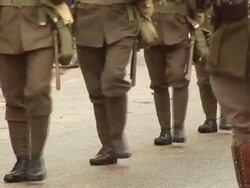 World War one Soldiers Marching - HD Stock Footage