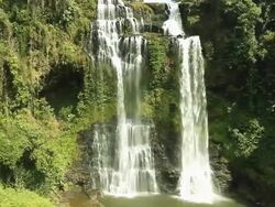 Tad Yuang Waterfall Stock Footage