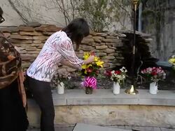 ATMOSPHERE - Mourners gather at a prayer service held at St. David's Episcopal Church following a deadly car accident Stock Footage
