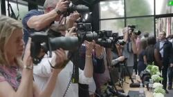Donna Air at Amazon Fashion Photography Studio Launch Party Stock Footage
