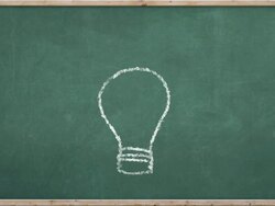 Chalkboard Writing - Idea Stock Footage