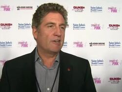 INTERVIEW - Marcel Log at 2014 Power Of Pink Benefiting The Cancer Prevention Program At Saint John's Health Center Stock Footage