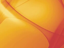 (Loop) Dynamic Geometrical Warm Orange Curves Stock Footage