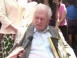 Charles Durning Honored With Star On Hollywood's Walk of Fame Stock Footage