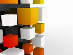 Modern Animated Blocks Loop - Red Orange (HD) Stock Footage