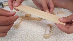 Mom & Daughter build toys Stock Footage