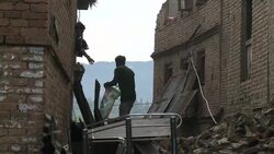 CLEAN : Nepal villagers clean up after killer quake News Clip